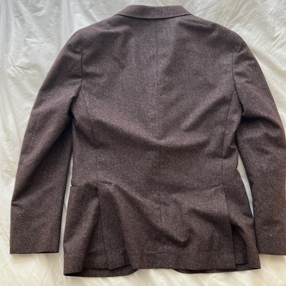 Brunello Cucunelli Blazer Size 50 Burgundy - Picture 4 of 5